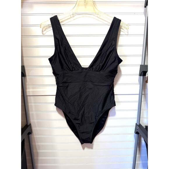 Quince Other - Quince Italian Plunge One Piece Swimsuit Size M
